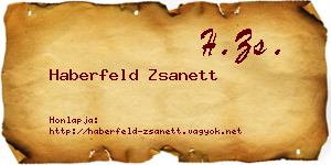 Haberfeld Zsanett névjegykártya